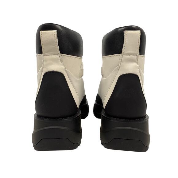 Michael Kors Dupree Hiking Boots Platform Womens 8 M Black White Modern Hybrid - Picture 5 of 9